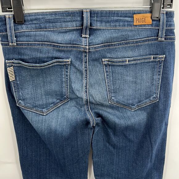 Paige Jane" Zip Women's Zip Ankle Crop Skinny Medium Wash Denim Jeans Size 26 - Picture 8 of 16